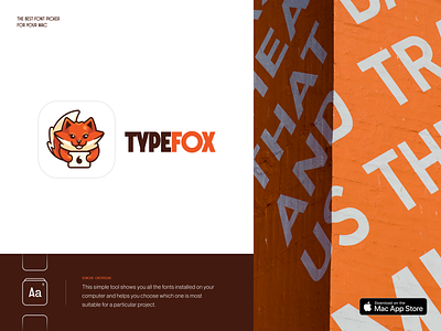 Typefox Font Picker app brand identity branding font picker fonts fox halo lab icon identity logo logo design logos logotype