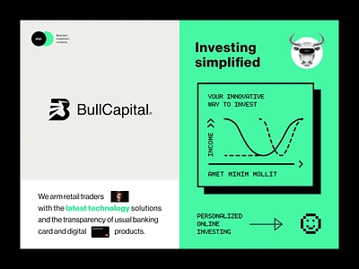 Bull Capital - Fintech Branding agency animal logo banking brand book brand identity branding bull capital finance fintech halo halo lab identity investments logo logo design logotype packaging studio technology