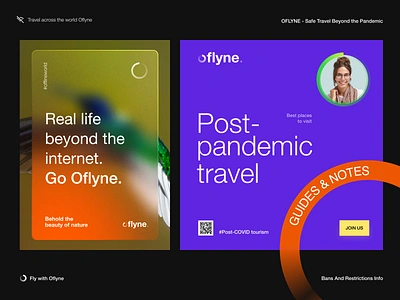 Post-pandemic Travel Guides - Oflyne brand book brand guidelines brand identity brand sign branding business covid dribbble dribble fly guides halo halo lab identity logo logo design logotype packaging pandemic travel