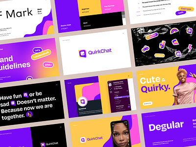 Quirkchat - Geek Social Network anime black blm brand guidelines brand identity branding chat community dribbble dribble fandom geek halo halo lab identity logo logo design logotype packaging social network