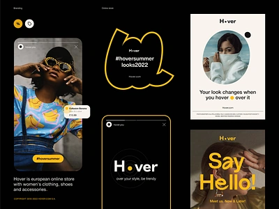 Hover Store Branding brand guidelines brand identity brand sign branding business design dribbble ecommerce fashion halo lab identity logo logo design logotype marketing packaging smm startup store