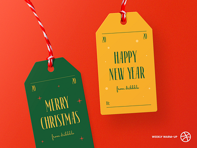 Xmas Warm-up: Holiday Gift Tag brand identity branding business business card christmas dribbble gift halo halo lab holiday newyear tag typeface typogaphy xmas