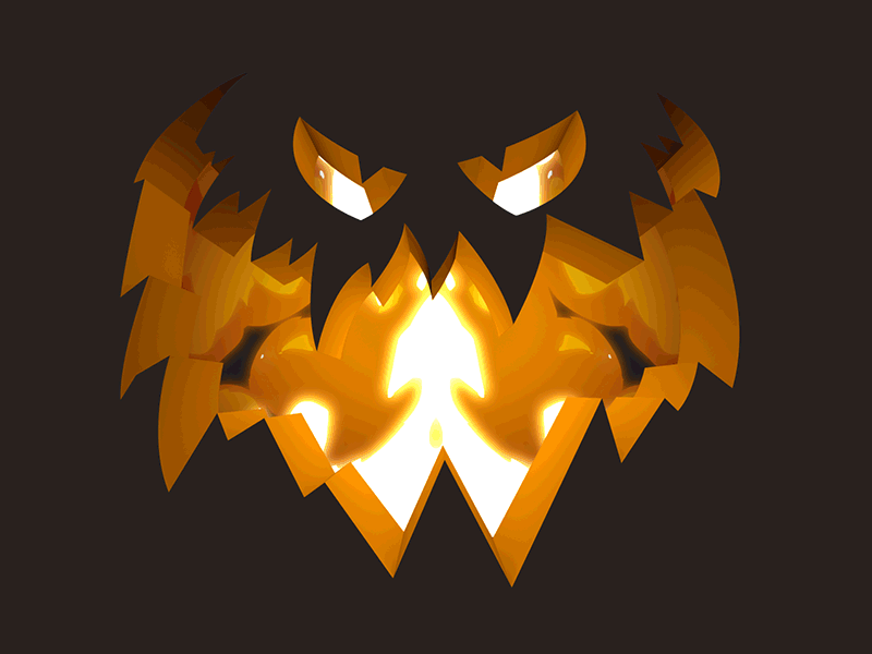 Happy Halloween! cute dark evil eyes face fire halloween happy morph mouth orange pumpkin