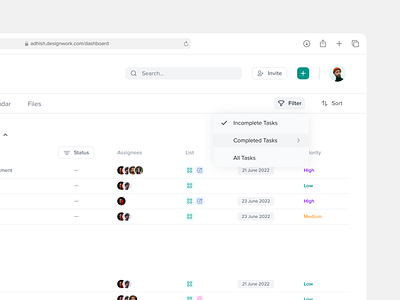 Task Management Web Dashboard