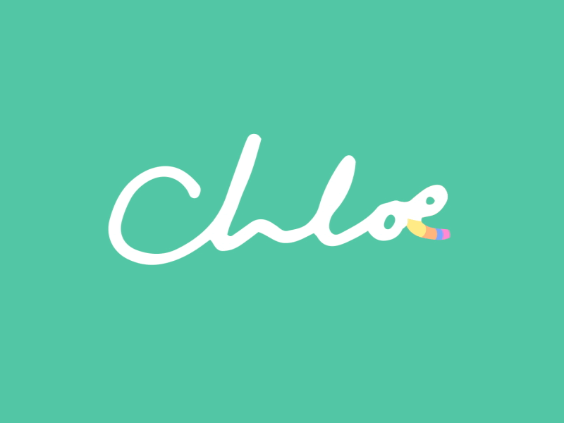 "Chloe" Logo Animation Draft 2d after effects animation motion design motion graphics vector
