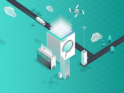 HERE Location Trends Report - Trend One 3d animation cinema4d illustration isometric loop mograph motiondesign motiongraphics vector