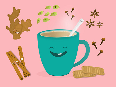 Chai Time biscuits cardamon chai chai latte cinnamon cloves ginger ingredients recipe tea teal