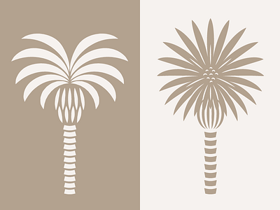 Palms branding california design icons illustration logo palm palm tree rinker tree vector