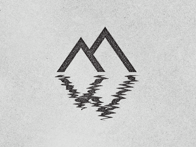 Mountain West adventure explore identity lake logo monogram mountains reflection rinker west