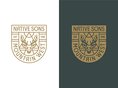 NSMW Badge badge branding crest deer emblem idaho illustration logo mountain rinker seal west