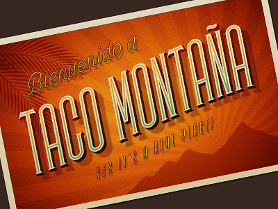 Skyward - Taco Mountain design destination font illustration lettering mountain postcard rinker skyward taco travel typeface