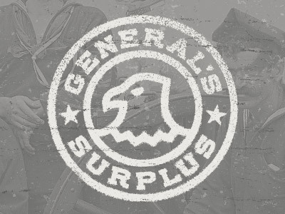 The General's Surplus branding eagle logo vector
