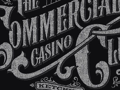 The Commercial Club casino illustration tshirt typography