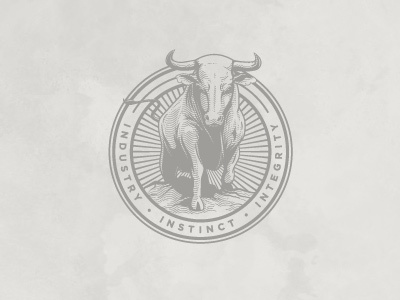 Ted Perez + Associates - Bull Seal badge branding bull logo seal