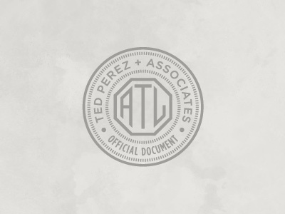 Ted Perez + Associates - Official Document Seal badge branding bull logo seal