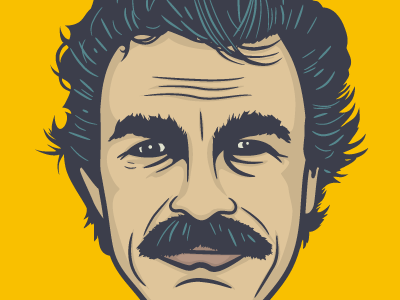 Magnum P.I. character illustration magnum p.i. rinker