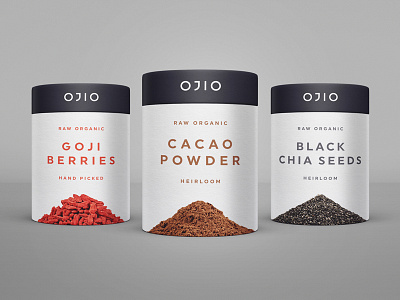 OJIO - Functional Foods Packaging branding cacao design food health identity logo nutrition ojio packaging rinker