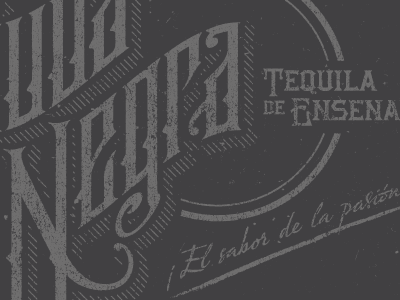 Viuda Negra illustration rinker tequila typography
