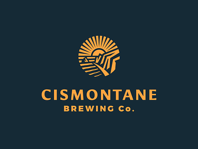 Cismontane Brewing Co. Identity badge beer branding brewery california coast design identity illustration logo mark rinker
