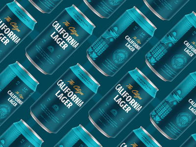Cismontane - California Lager (Can) beer branding brewery california can coast design identity illustration logo packaging rinker