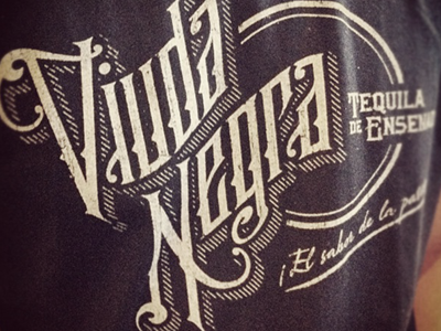 Viuda Negra apparel booze design generals surplus illustration old timey rinker t shirt tequila type typography vintage