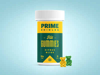 PRIME - Vita Gummies - Citrus Bliss branding california cannabis design edibles identity logo los angeles marijuana packaging rinker weed