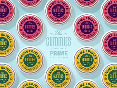 PRIME - Vita Gummies - Caps branding california cannabis design edibles identity logo los angeles marijuana packaging rinker weed