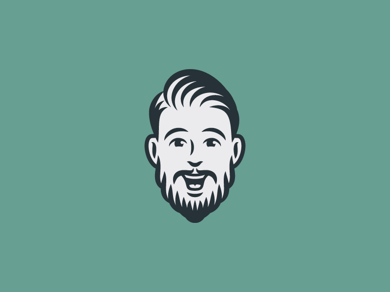 Graveyard Logo #2 character hair beard man illustration badge mark identity logo design branding rinker