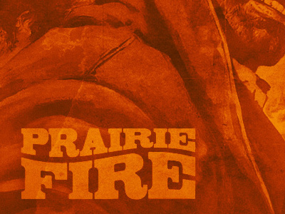 Prairie Fire country cowboy mix music orange rinker tunes typography western