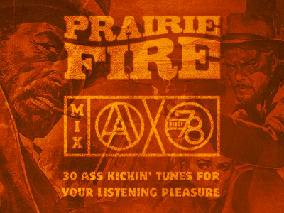 Prairie Fire! album branding country fire logo mix monogram music type typography western