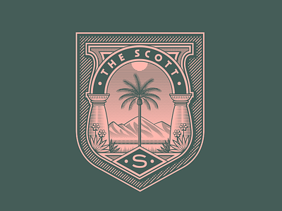The Scott Resort Identity - 3 arizona badge branding crest design hotel identity illustration logo los angeles rinker the scott