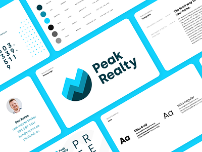 Peak Realty – 2020 Rebrand blue brand brand design branding clean logo logodesign modern poster simple typography vector white
