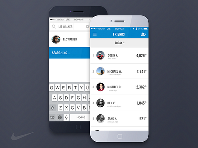 Nike+ Fuelband app clean design fuelband interactive ios nike phone sports ui ux web