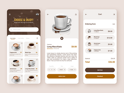 Coffee House App- Digital Wireframe, Usability Study, Prototype