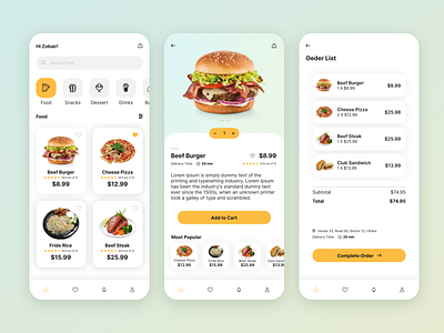 Food Delivery App- Digital Wireframe, Usability Study, Prototype by ...