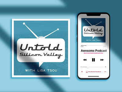 Untold Silicon Valley Podcast Cover Artwork Design branding cover artwork cover artwork design illustration marketing collateral design podcast cover vector