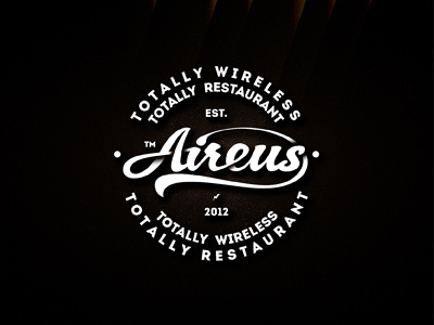 Aireus badge lettering typography