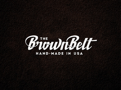 The Brown Belt belt hand drawn lettering typography