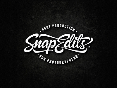 Snap Edits badge custom hand drawn lettering typography