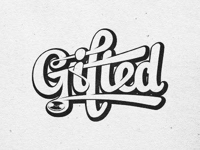Gifted custom hand drawn lettering music typography