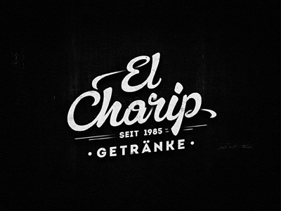 El Charip Getranke (unused) badge custom hand drawn lettering typography