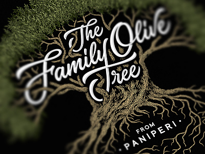 The Family Olive Tree custom dalibass drawing family hand drawn lettering logo logotype olive tree typography vintage