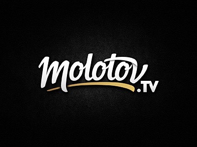Molotov custom hand drawn lettering logotype television tv typography