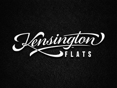 Kensington Flats custom hand drawn lettering logotype typography