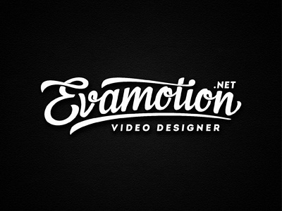 Evamotion custom hand drawn lettering logotype typography