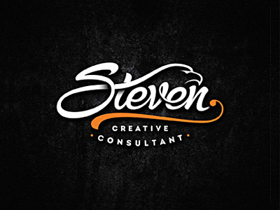 Steven Creative Consultant badge custom eagle hand drawn lettering typography