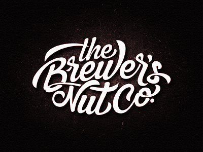 The Brewer's Nut Company custom hand drawn lettering logotype typography