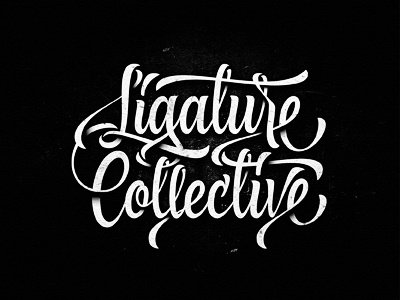 Ligature Collective lettering collective custom hand drawn lettering ligature logotype typography