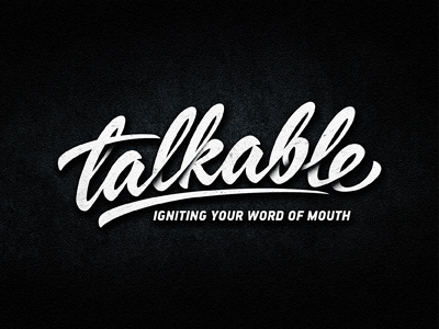 Talkable custom hand drawn lettering logotype typography