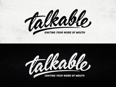Talkable. custom hand drawn lettering logotype typography